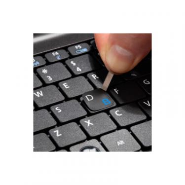 Наклейка на клавиатуру SampleZone непрозора чорна, біло-синя Фото 6