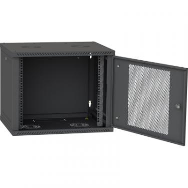 Шкаф настенный Ipcom 9U, 600*450, перфорація, RAL9005 Фото 2