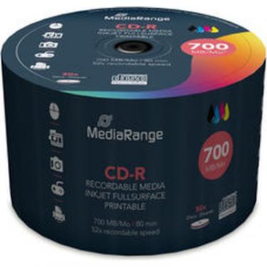 Диск CD Mediarange CD-R 700MB 80min 52x speed, inkjet fullsurface pri Фото 1