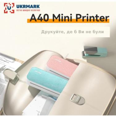 Принтер чеков UKRMARK A40PK А4, Bluetooth, USB, рожевий Фото 5
