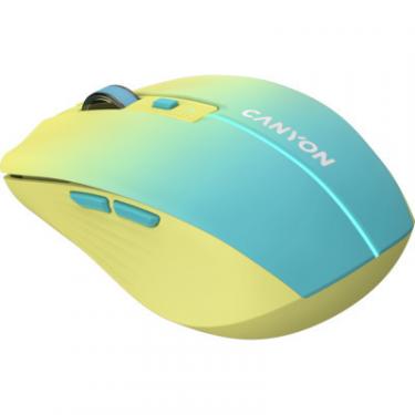 Мышка Canyon MW-44 LED Rechargeable Wireless/Bluetooth Yellow B Фото