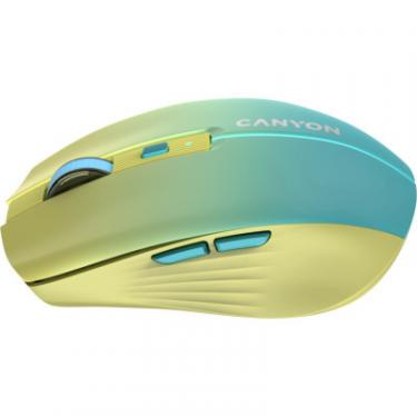Мышка Canyon MW-44 LED Rechargeable Wireless/Bluetooth Yellow B Фото 3