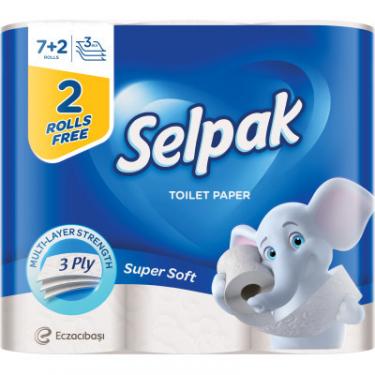 Туалетная бумага Selpak 3 шари 7+2 рулонів Фото