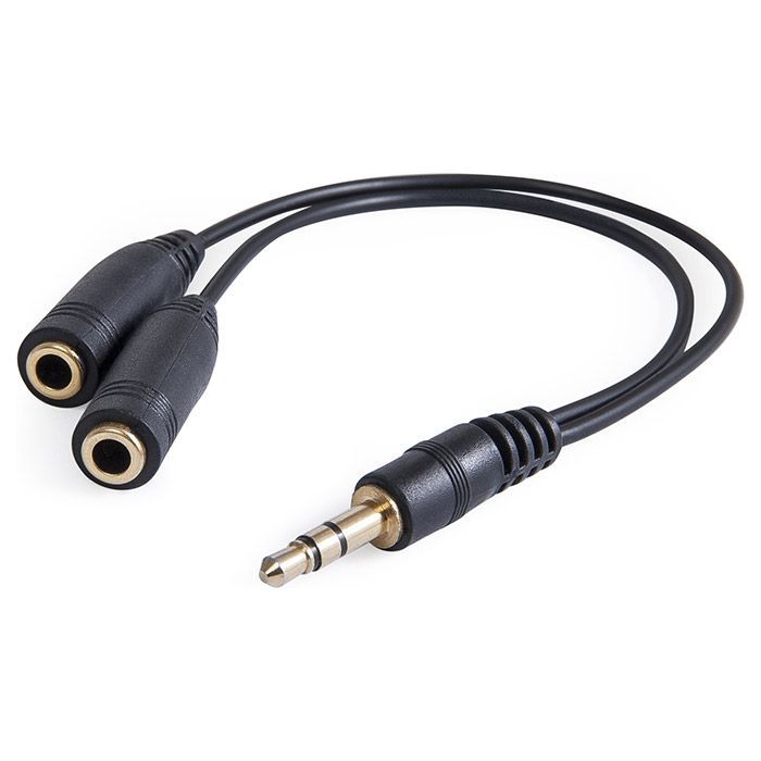 Кабель мультимедийный Defender 3.5mm M to 2x3.5mm F 0.2m (4pin) Фото