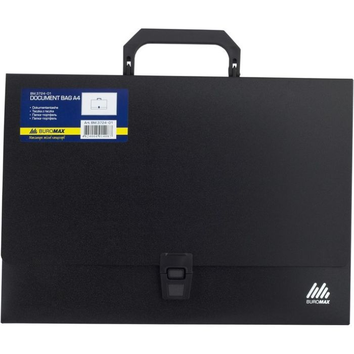 Папка - портфель Buromax A4/35мм, black Фото