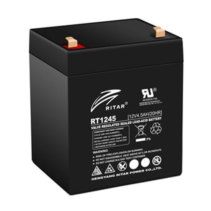 Батарея к ИБП Ritar AGM RT1245, 12V-4.5Ah, Black Фото