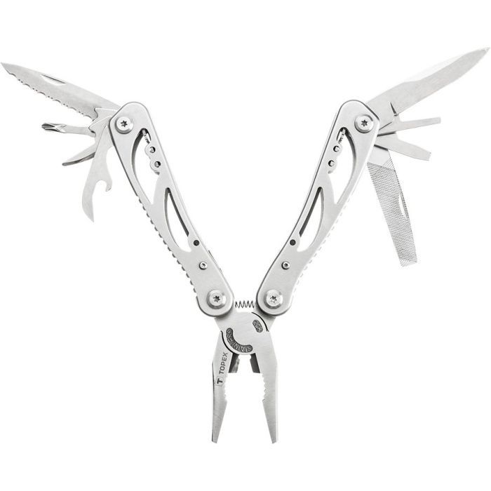 Мультитул Topex 9 елементів, сріблястий Фото