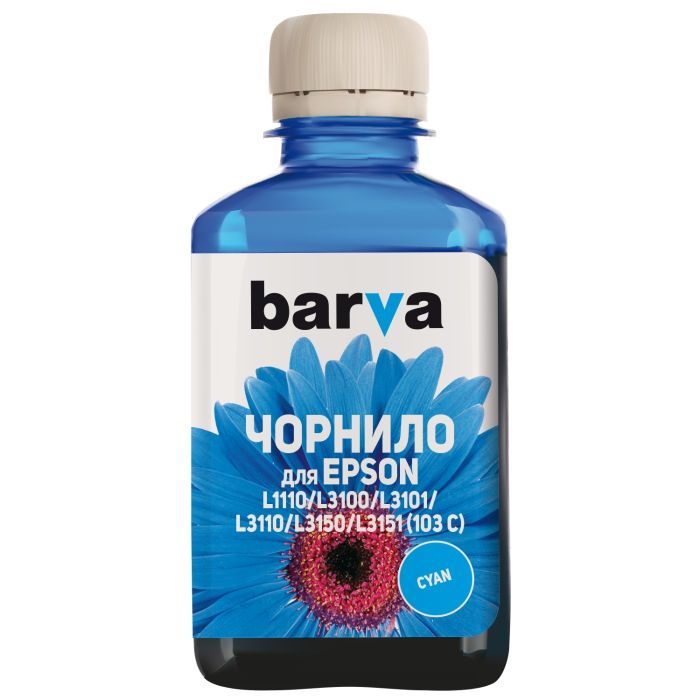 Чернила Barva Epson 103 180мл CYAN Фото