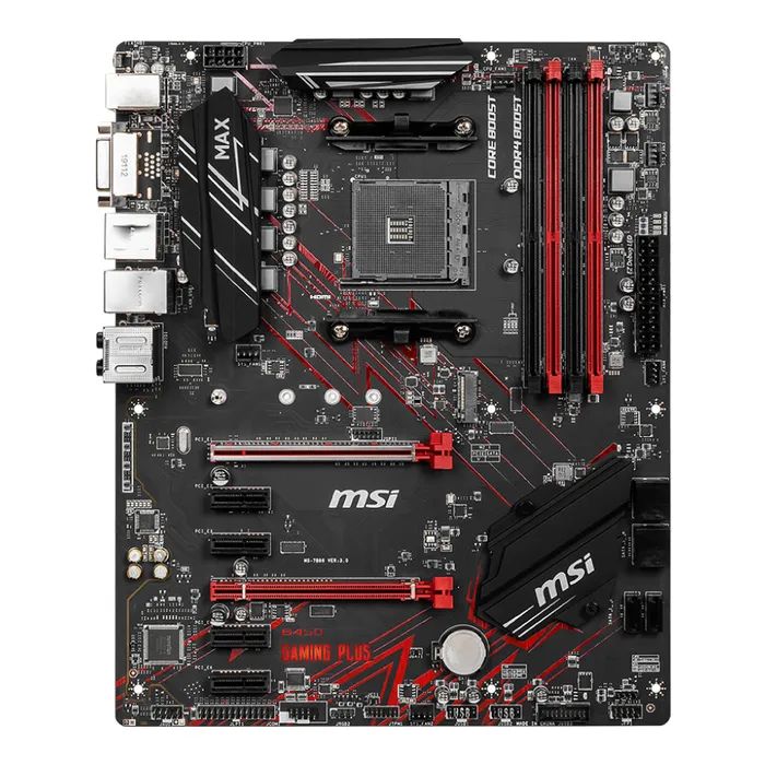 Материнская плата MSI B450 GAMING PLUS MAX Фото