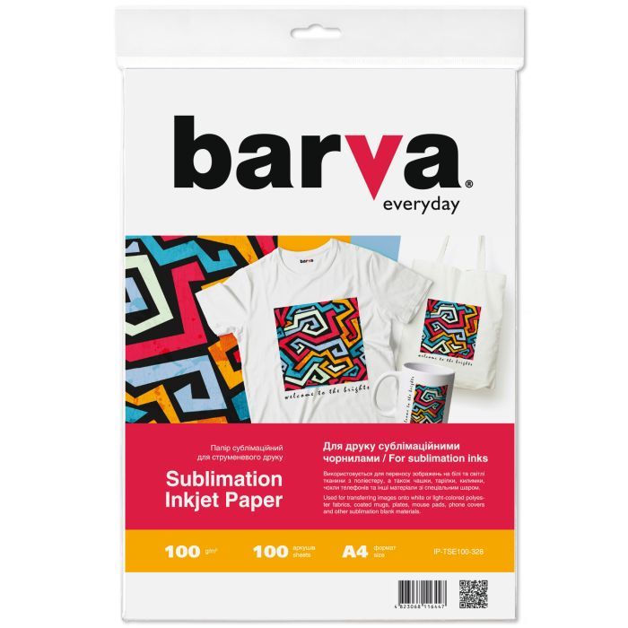 Фотобумага Barva A4 Everyday Sublimation 100 г, 100л Фото