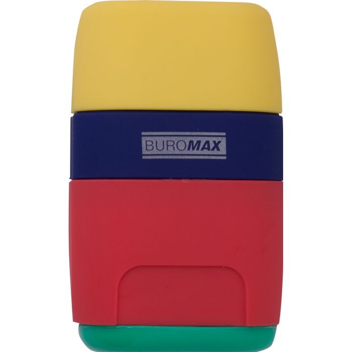 Точилка Buromax RUBBER TOUCH /large, container, eraser Фото