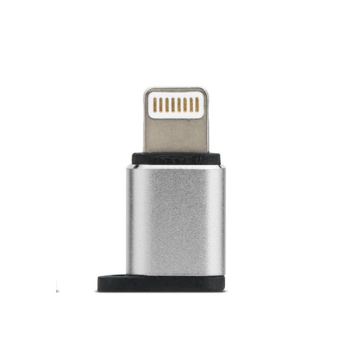 Переходник Remax Visual MicroUSB to Lightning, silver Фото