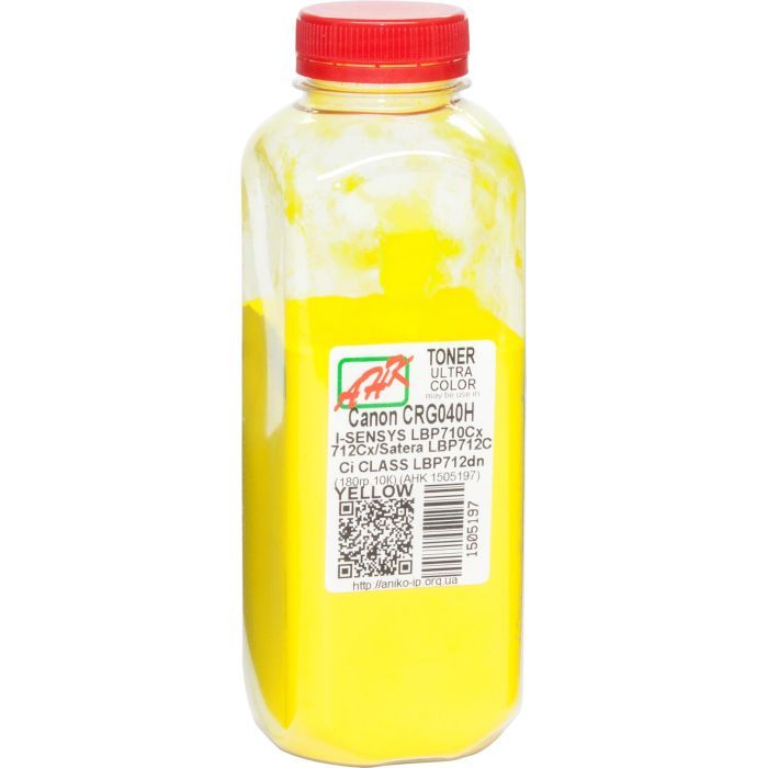 Тонер AHK Canon LBP-710/712, 180г Yellow Фото