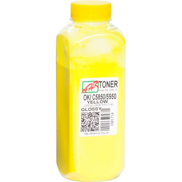 Тонер AHK OKI C5850/5950, 250г Yellow Glossy Фото