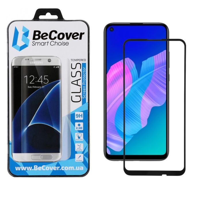 Стекло защитное BeCover Huawei P40 Lite E Black Фото