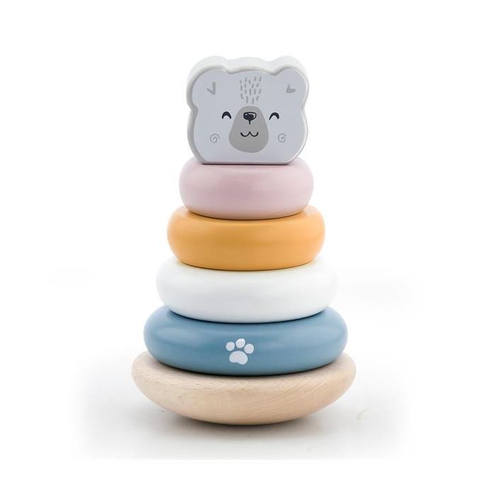 Развивающая игрушка Viga Toys Пірамідка PolarB Білий ведмідь Фото