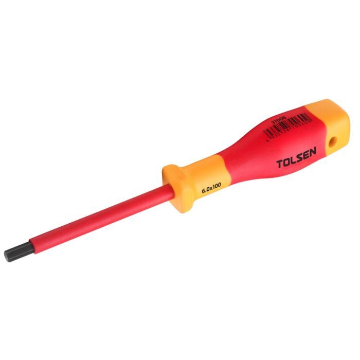 Отвертка Tolsen Premium диэлектрическая VDE шестигранная H 5.0х75 Фото