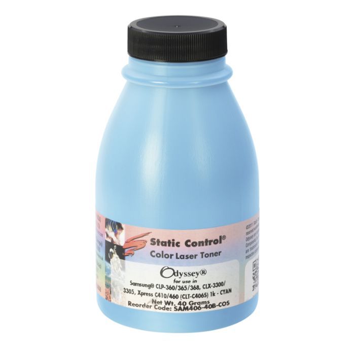 Тонер Static Control Samsung CLP-360/CLX-3300 40г cyan, фасовка Фото