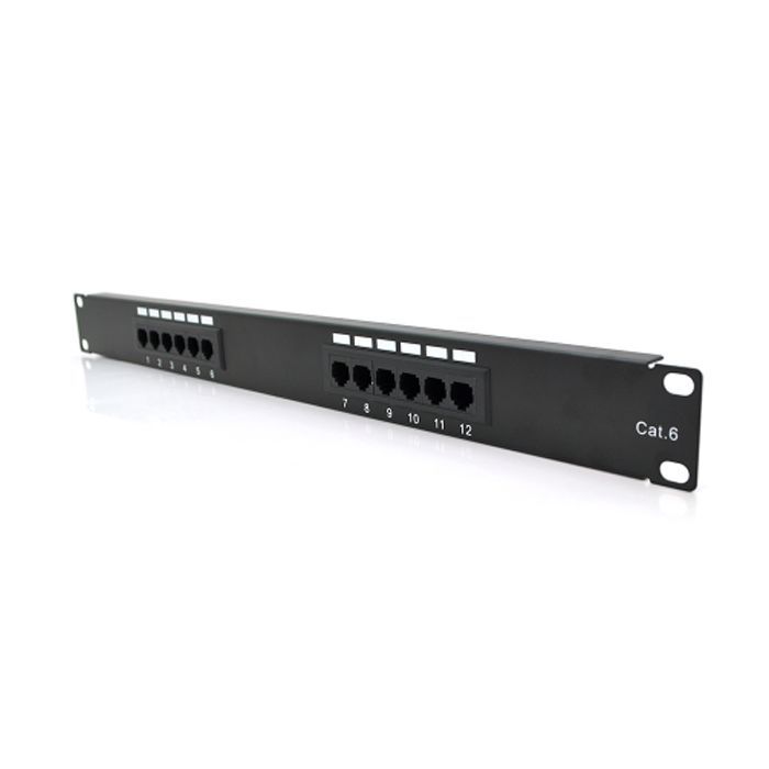 Патч-панель PiPo 19" 12хRJ-45 UTP 1U cat.6 Фото