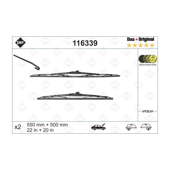 Щетка стеклоочистителя SWF 116339 Фото