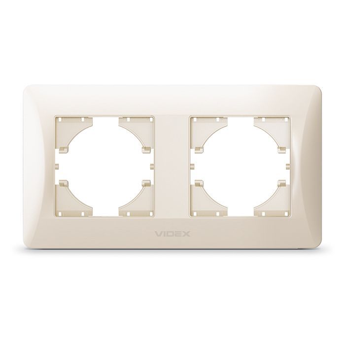 Рамка Videx BINERA кремовая 2 поста Фото