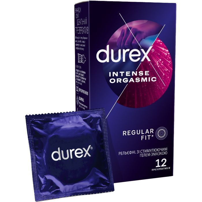Презервативы Durex Intense Orgasmic рельефные со стимул. гелем-смазко Фото
