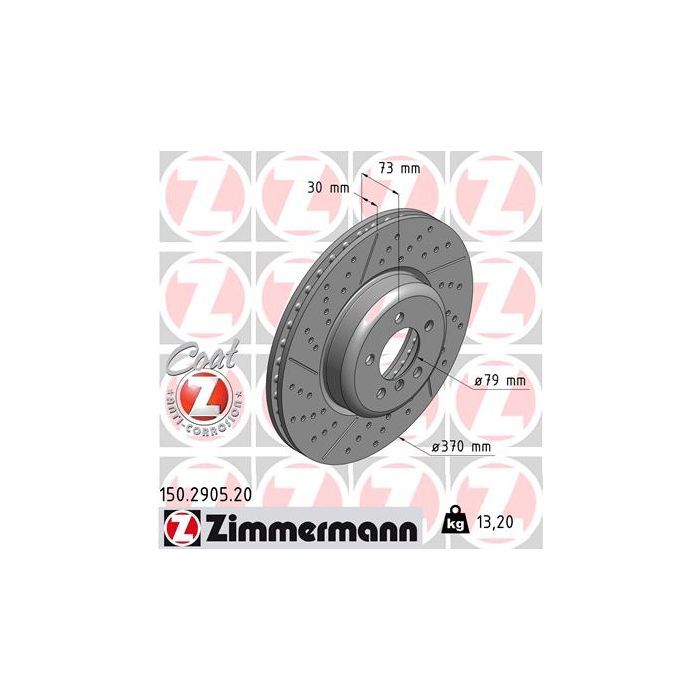 Тормозной диск ZIMMERMANN 150.2905.20 Фото