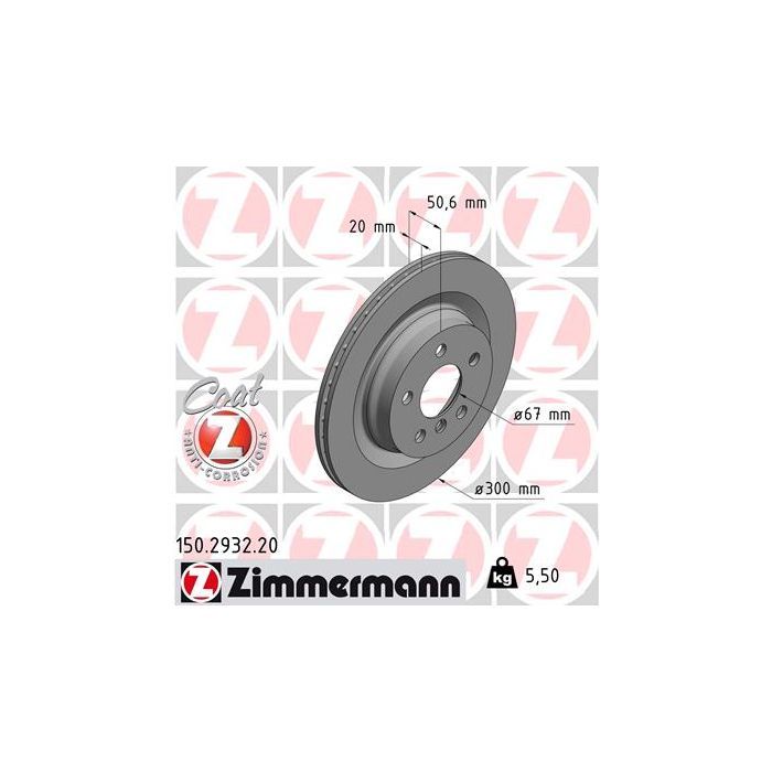 Тормозной диск ZIMMERMANN 150.2932.20 Фото