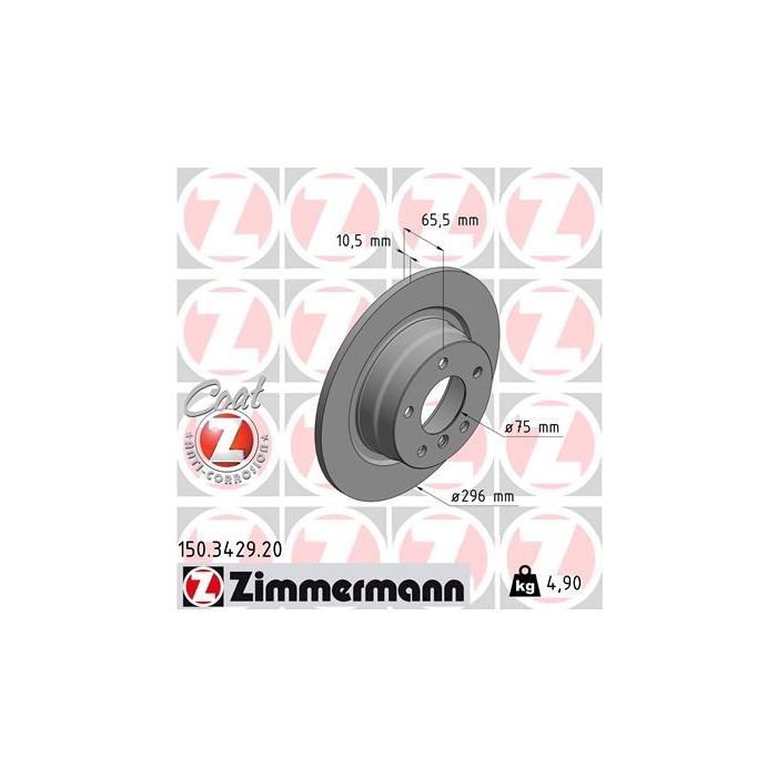 Тормозной диск ZIMMERMANN 150.3429.20 Фото