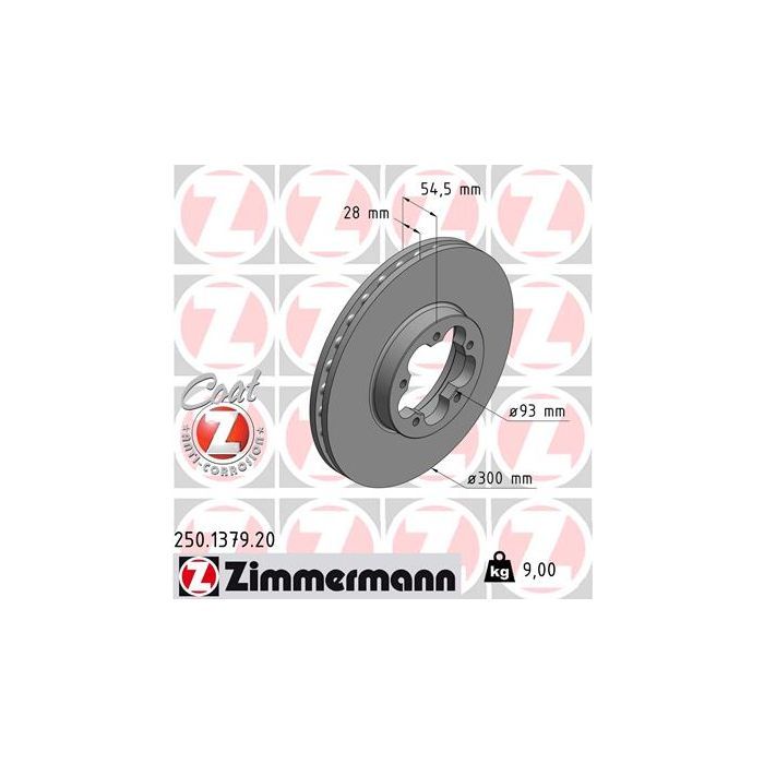 Тормозной диск ZIMMERMANN 250.1379.20 Фото