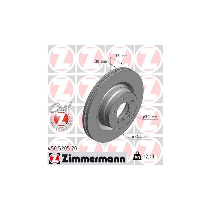 Тормозной диск ZIMMERMANN 450.5205.20 Фото