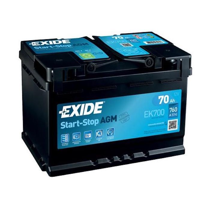 Аккумулятор автомобильный EXIDE START-STOP AGM 70A Фото