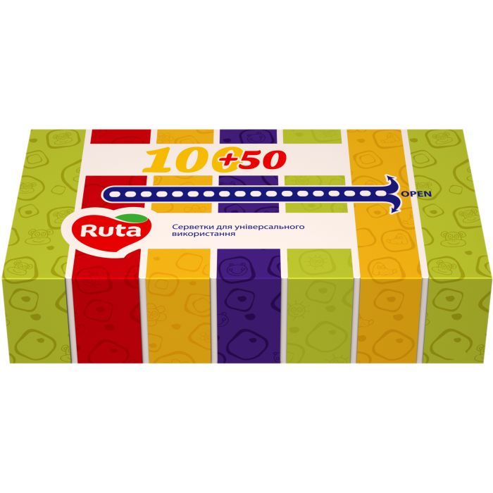 Салфетки косметические Ruta 2 шари 150 аркушів Фото