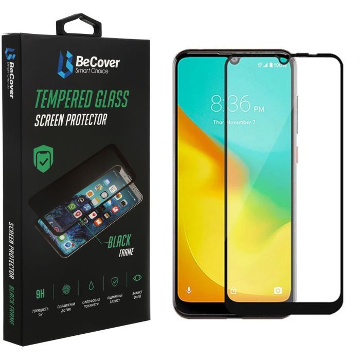 Стекло защитное BeCover ZTE Blade A51 / A71 Black Фото