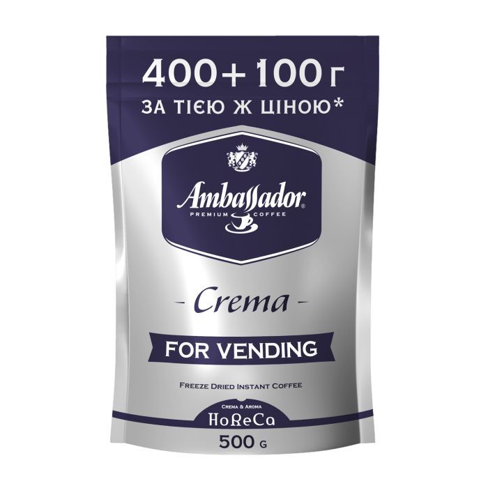 Кофе Ambassador розчинна 500г для торгових автоматів, "Crema" Фото