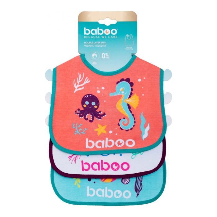 Нагрудничек Baboo Sea Life 3 шт Фото