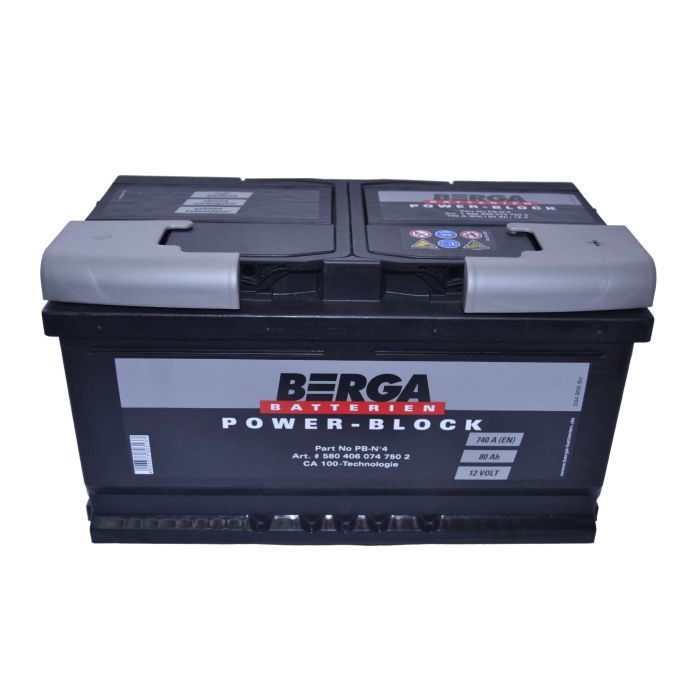 Аккумулятор автомобильный Berga Power Block 80Ah (740EN) Фото