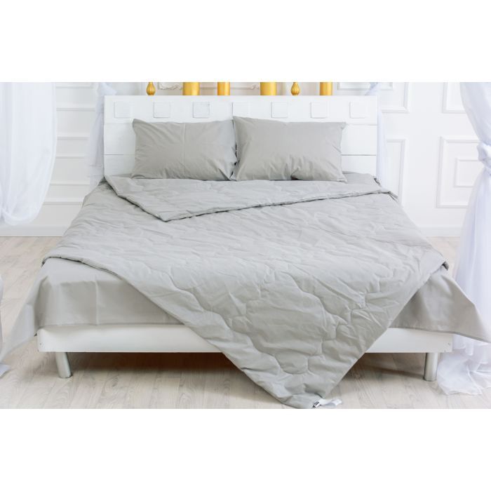 Одеяло MirSon шерстяное Летнее 2388 Light Gray 140x205 Фото