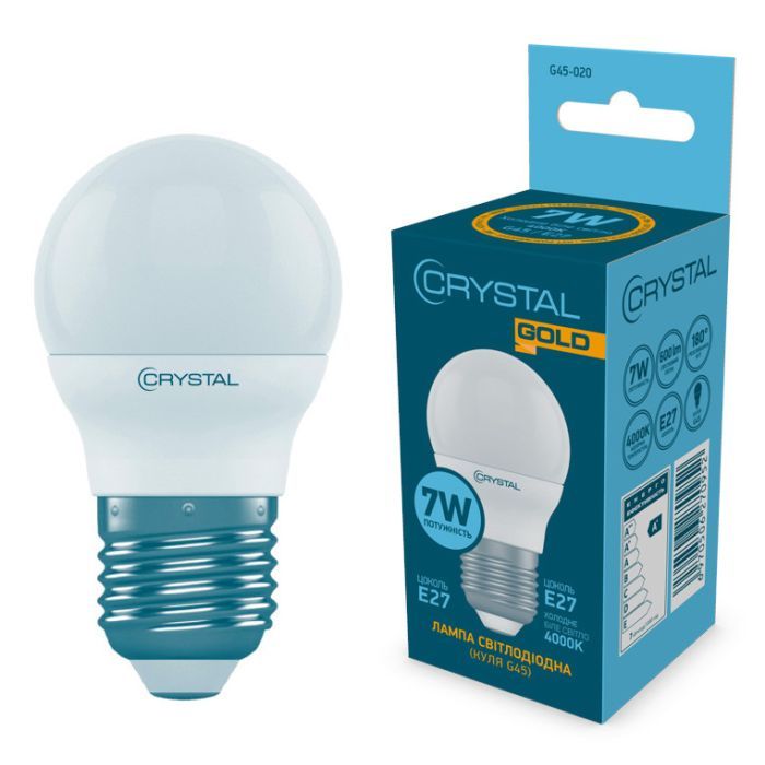 Лампочка CRYSTAL G45 7W PA Е27 4000K Фото