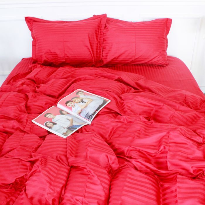 Постельное белье MirSon SatinStripe 30-0018Red 110х140 Детский Фото