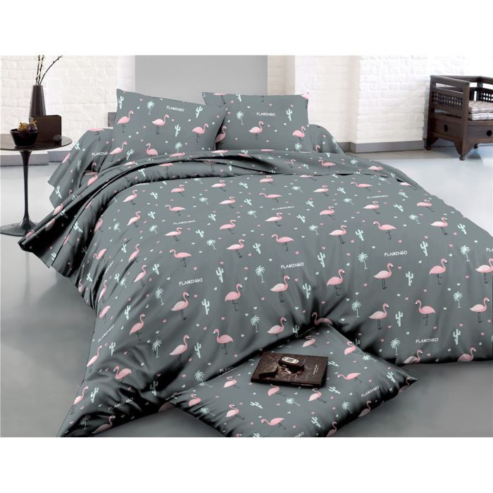 Постельное белье MirSon Сатин 22-1289-1 Flamingo 160х220 Фото