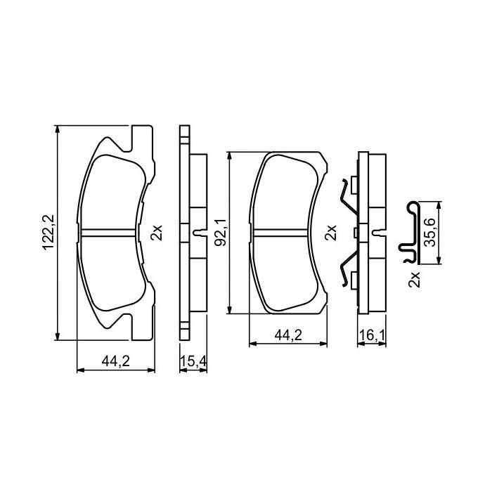 Тормозные колодки Bosch 0986494878 Фото