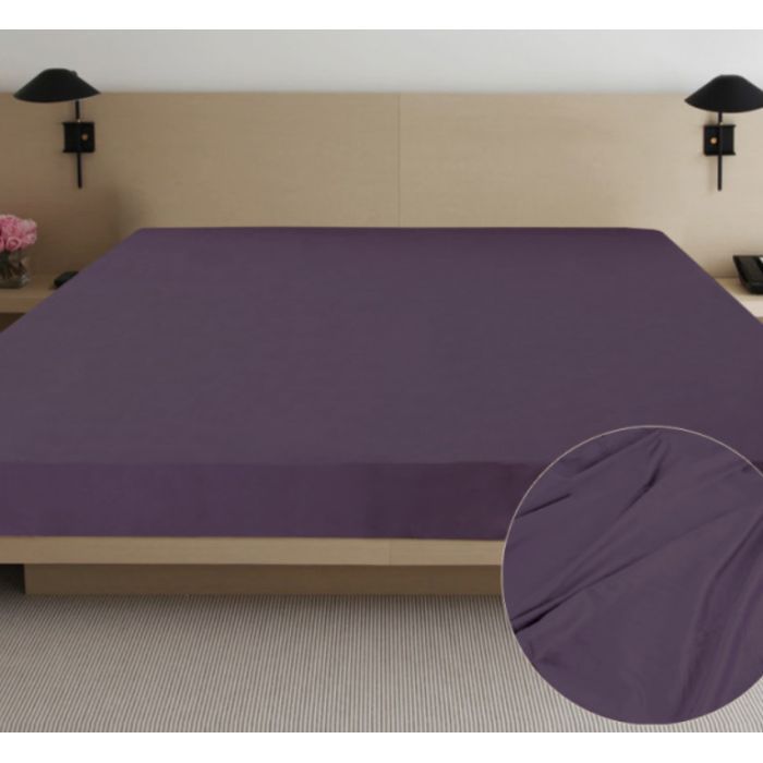 Простынь Ярослав сатин 09 сливовый 180х215 Фото