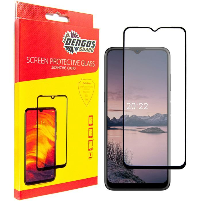 Стекло защитное Dengos Full Glue Nokia G11 black frame Фото
