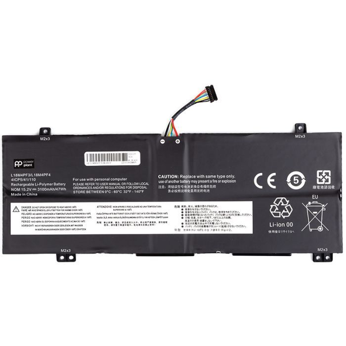 Аккумулятор для ноутбука PowerPlant LENOVO L18M4PF3-68-4S1P 15.2V 3100mAh Фото