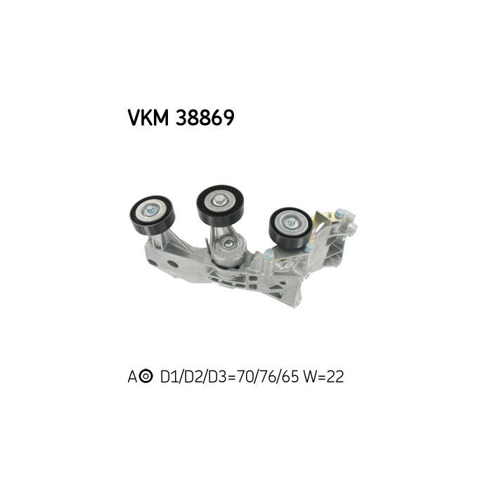 Натяжитель ремня с роликом SKF VKM 38869 Фото