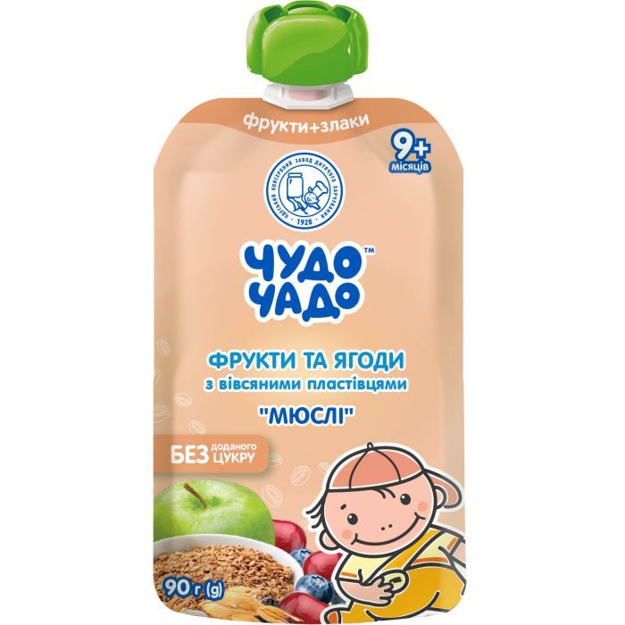 Детское пюре Чудо-Чадо "Мюсли" фруктово-ягодное 9м+ 90г Фото