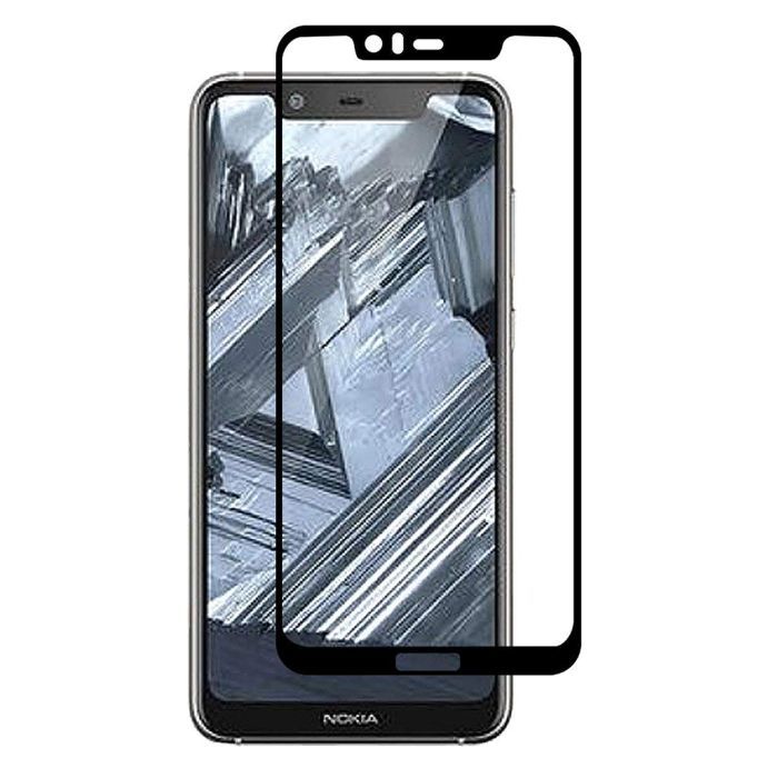 Стекло защитное PowerPlant Full screen Nokia 5.1 Plus, Black Фото