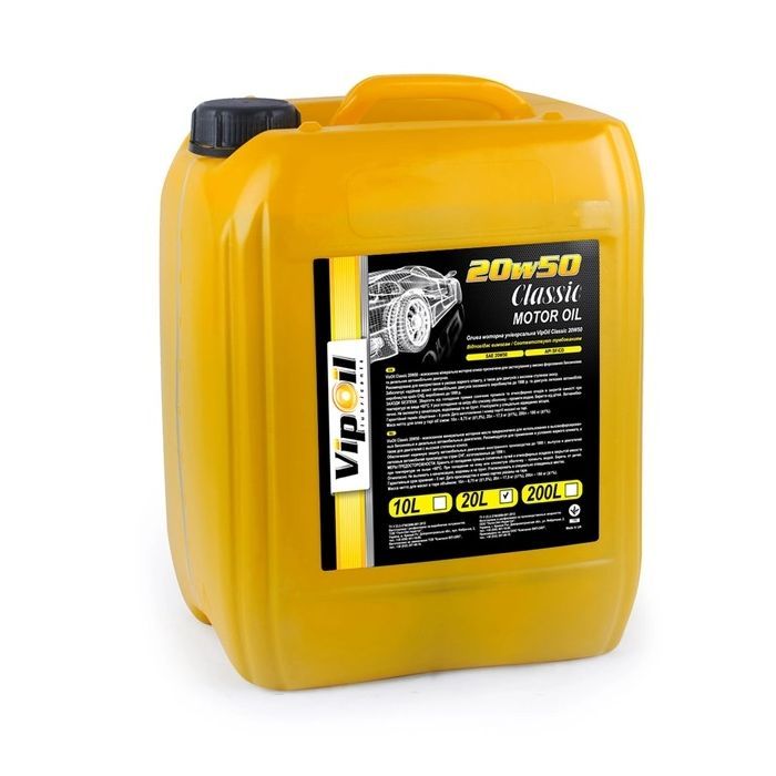 Моторное масло VIPOIL Classic 20W-50 SF/CD, 20л Фото