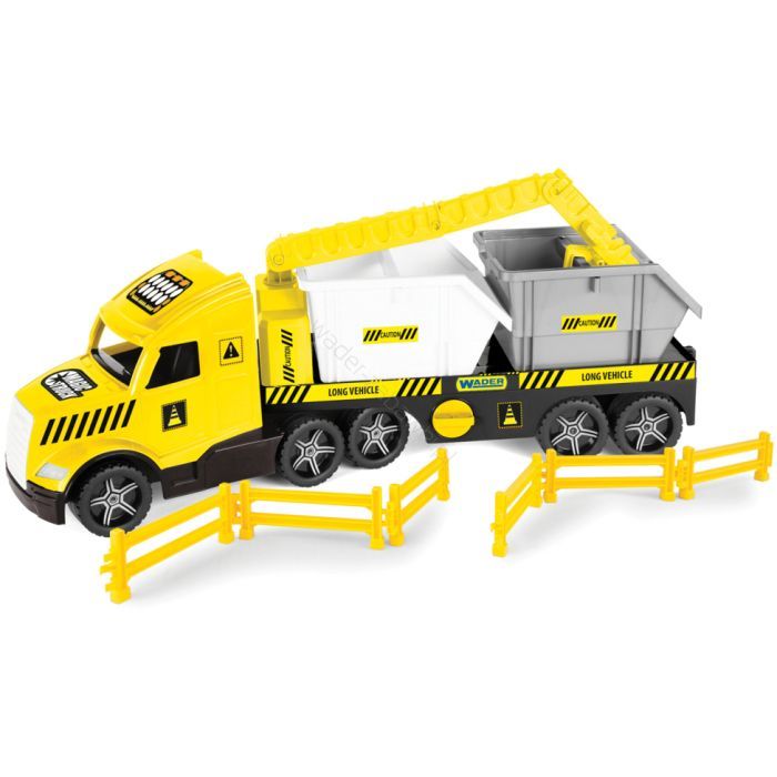 Спецтехника Wader Magic Truck Technic со строительными контейнерами Фото